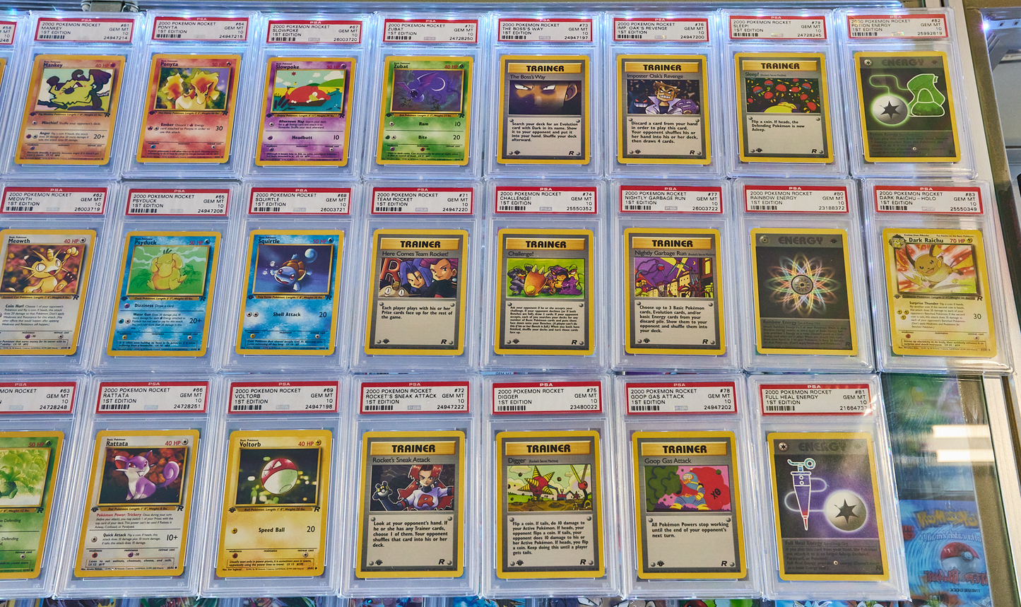 Team Rocket 1st Edition Complete PSA 10 Set 83/82