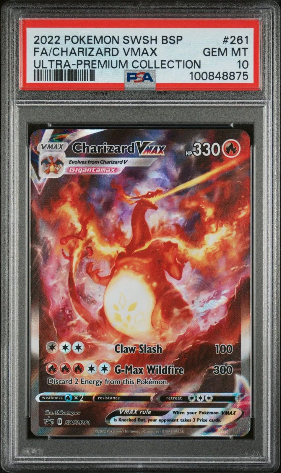 PSA 10 Charizard VMAX SWSH261 Full Art UPC Black Star Promo
