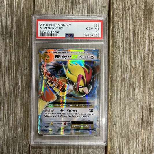 PSA 10 M Pidgeot EX #65 2016 Pokemon Evolutions