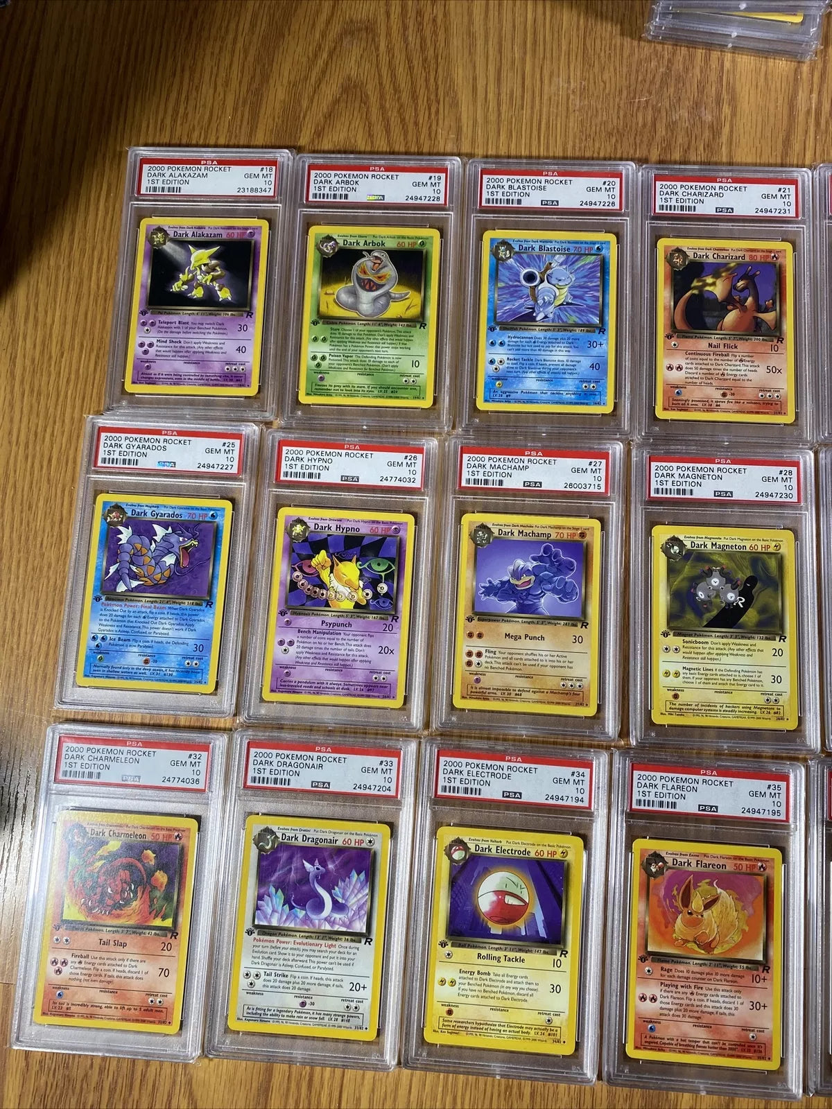 Pokemon Complete Psa 10 1st Edition Rocket Set All Cards 83/82 Charizard, Raichu