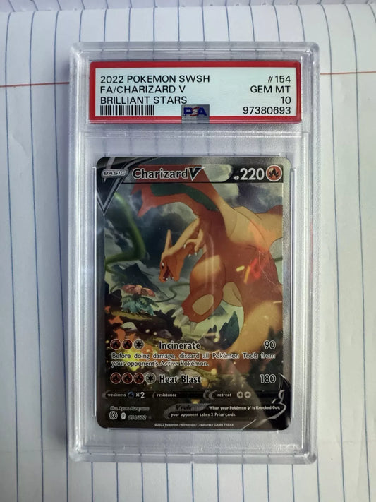 PSA 10 Charizard V Brilliant Stars #154/172