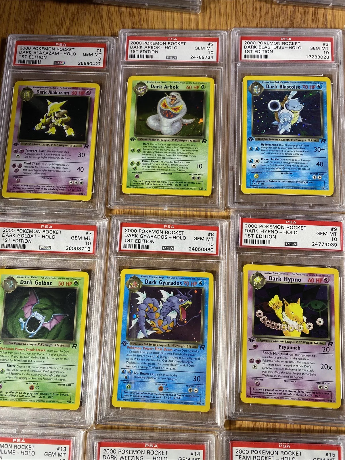 Pokemon Complete Psa 10 1st Edition Rocket Set All Cards 83/82 Charizard, Raichu