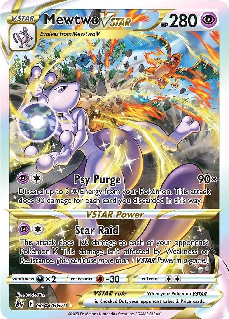 PSA 10 Mewtwo V Star GG44/GG70 Crown Zenith Pokemon Card Gem Mint