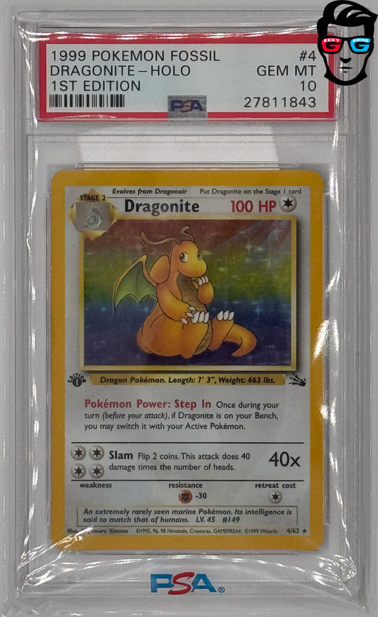 PSA 10 Dragonite #4 1st Edition Holo 1999
