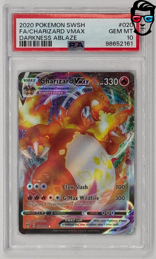 PSA 10 Charizard VMAX #020 Sword and Shield: Darkness Ablaze Full Art
