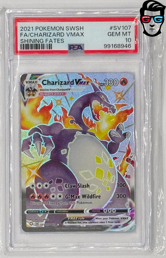 PSA 10 Charizard VMAX SV107/SV122