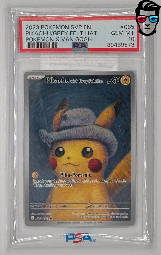PSA 10 Pikachu with Grey Felt Hat #085 Pokémon SVP EN-SV Black Star Promo