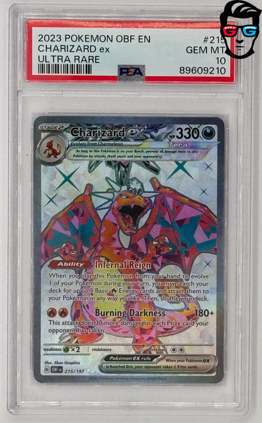PSA 10 Charizard EX #215 Obsidian Flames Ultra Rare