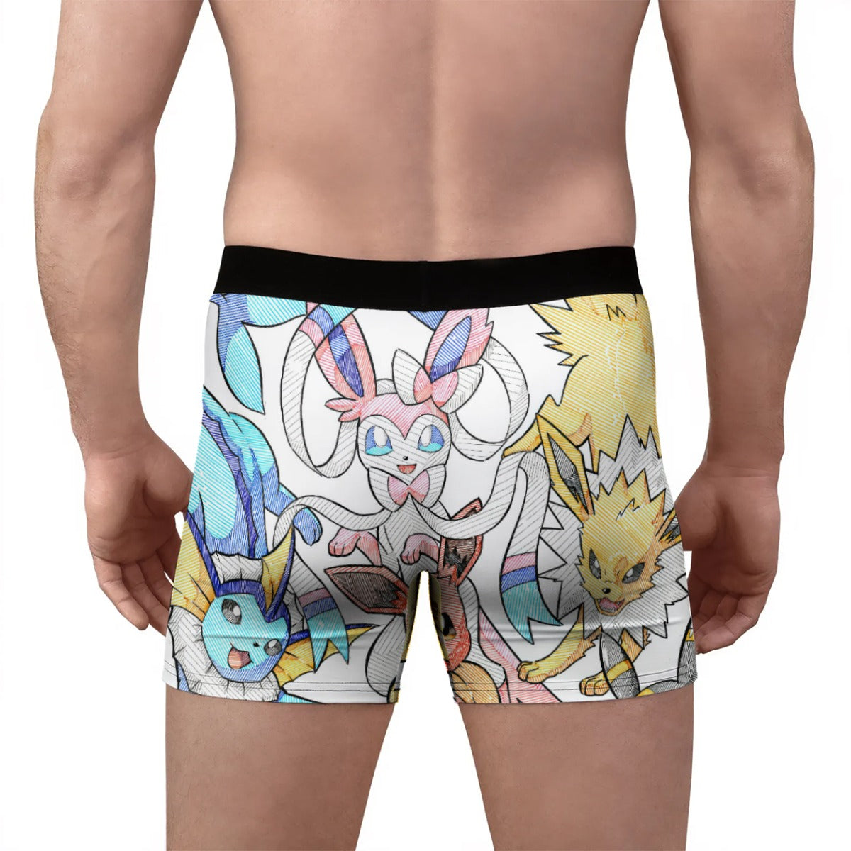 Eevee Evolution ⚡ All-Over Print Men’s Stretch Boxer Briefs