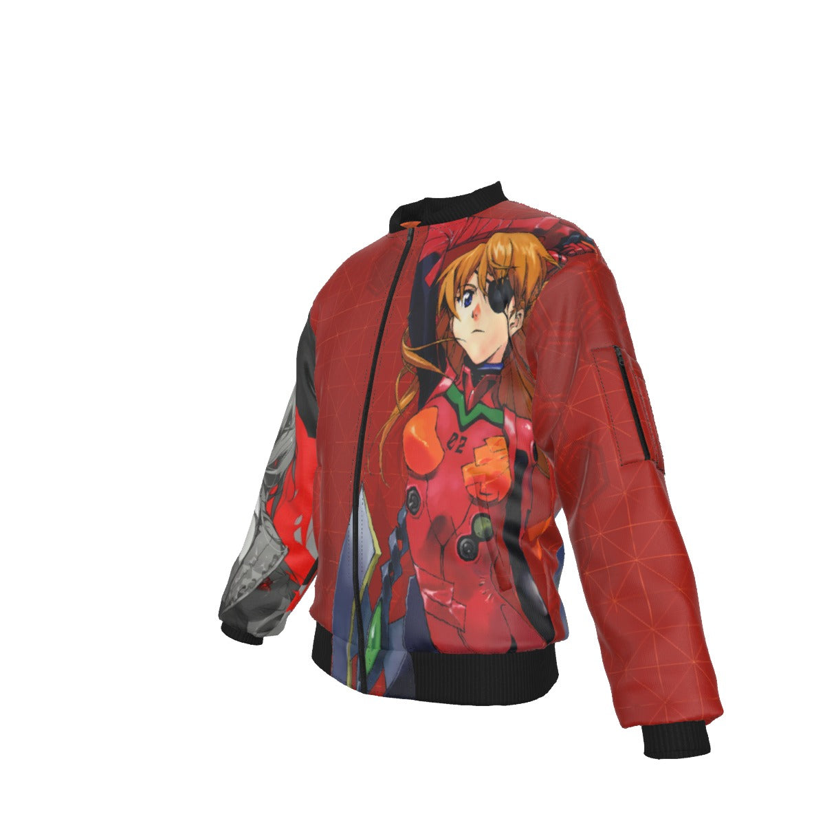The Asuka Protocol – Neon Combat Bomber Jacket 🔥⚡