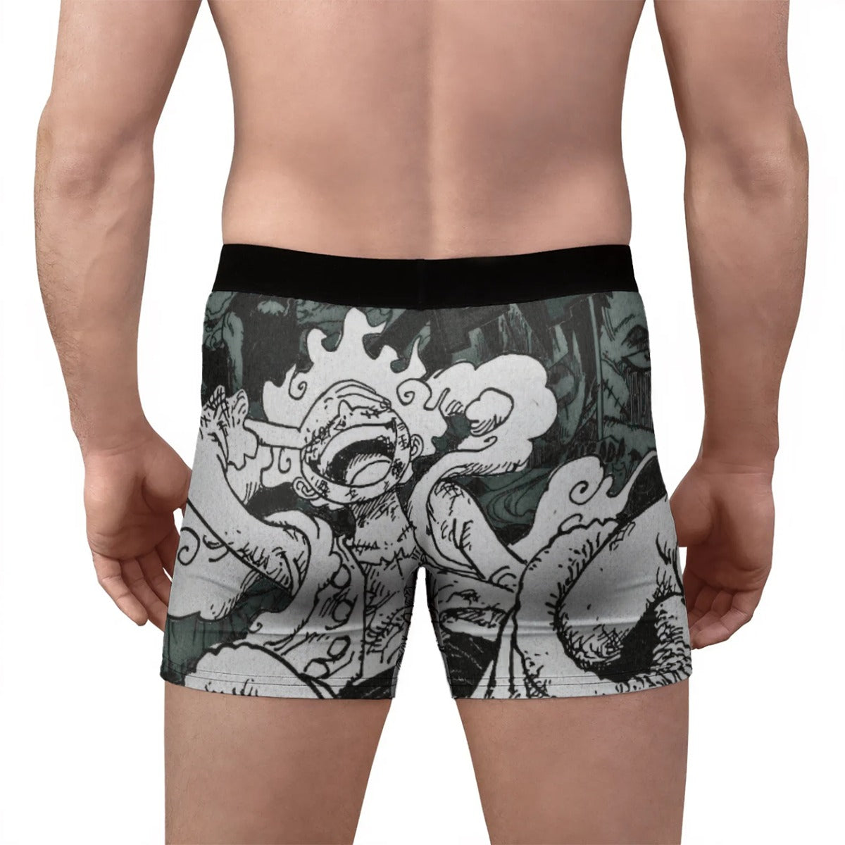 MANGA STORM: Luffy Panel ⚡ All-Over Print Men’s Stretch Boxer Briefs