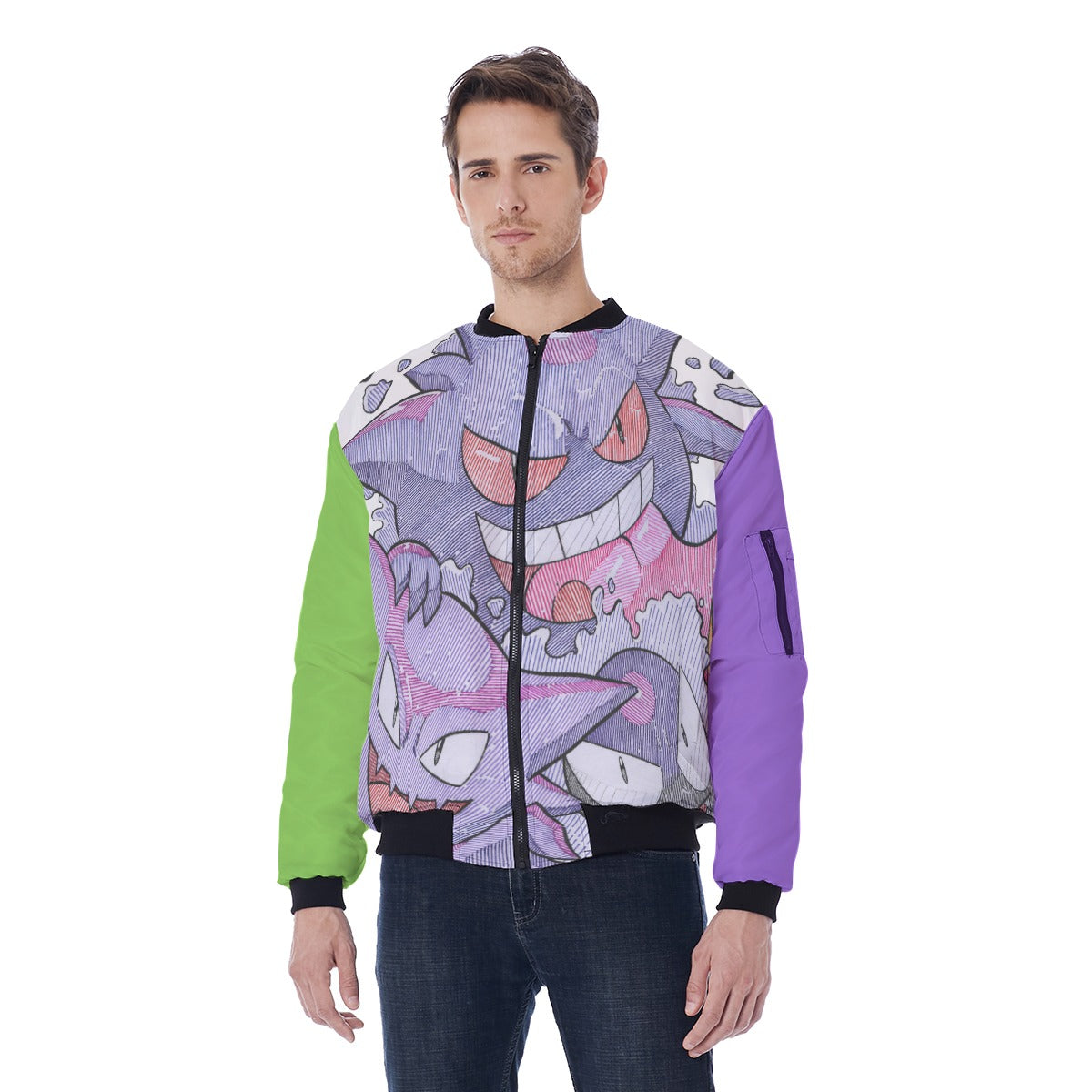Gengar “Unit-01” Edition – Phantom Sync Bomber Jacket 👾⚡
