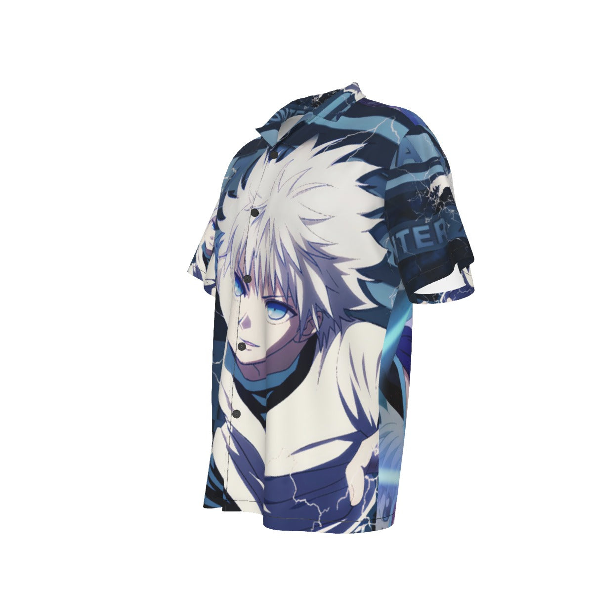 Godspeed: Killua Unleashed ⚡ – All-Over Print Men’s Hawaiian Shirt