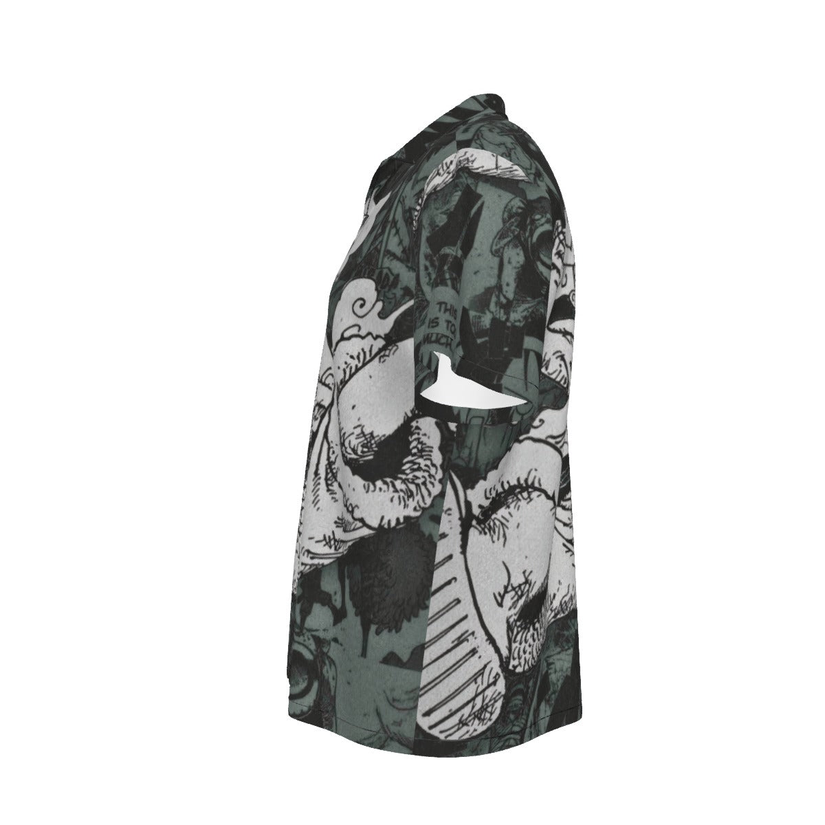 MANGA STORM: Luffy Panel – All-Over Print Men’s Hawaiian Shirt 🖤📖
