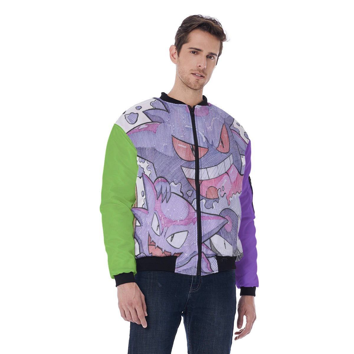 Gengar “Unit-01” Edition – Phantom Sync Bomber Jacket 👾⚡