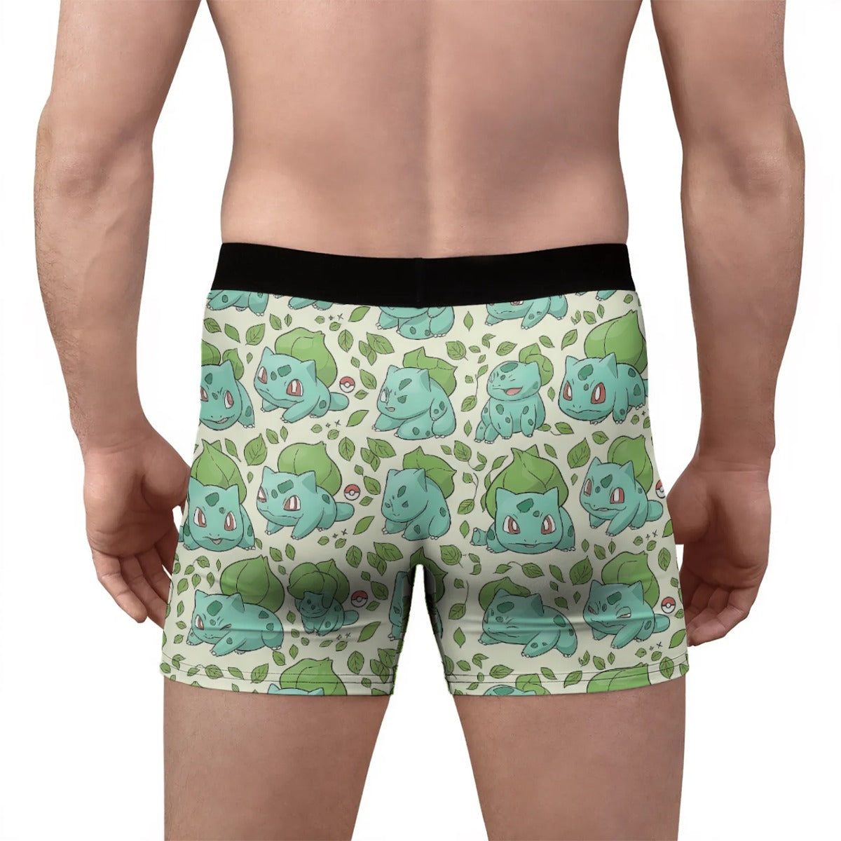 Cute Bulbasaur 🌱 All-Over Print Men’s Stretch Boxer Briefs