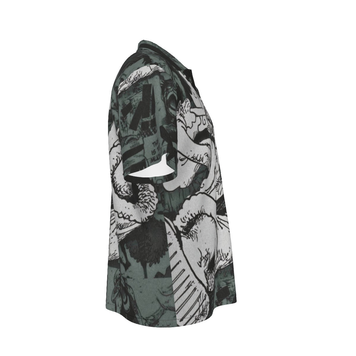 MANGA STORM: Luffy Panel – All-Over Print Men’s Hawaiian Shirt 🖤📖