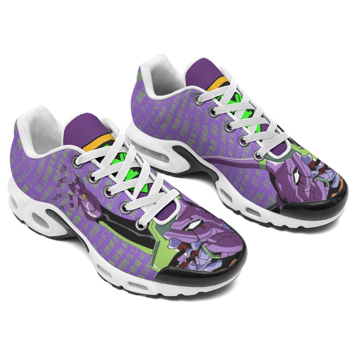 Awakening of Unit-01 – Berserk Mode Sneakers ⚡🟣