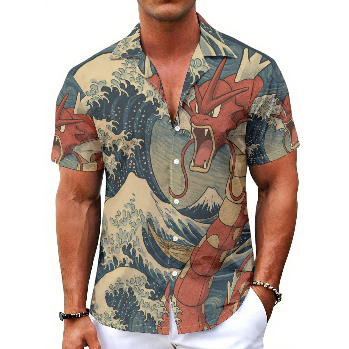 Wave Gyarados Men's Hawaiian Shirt