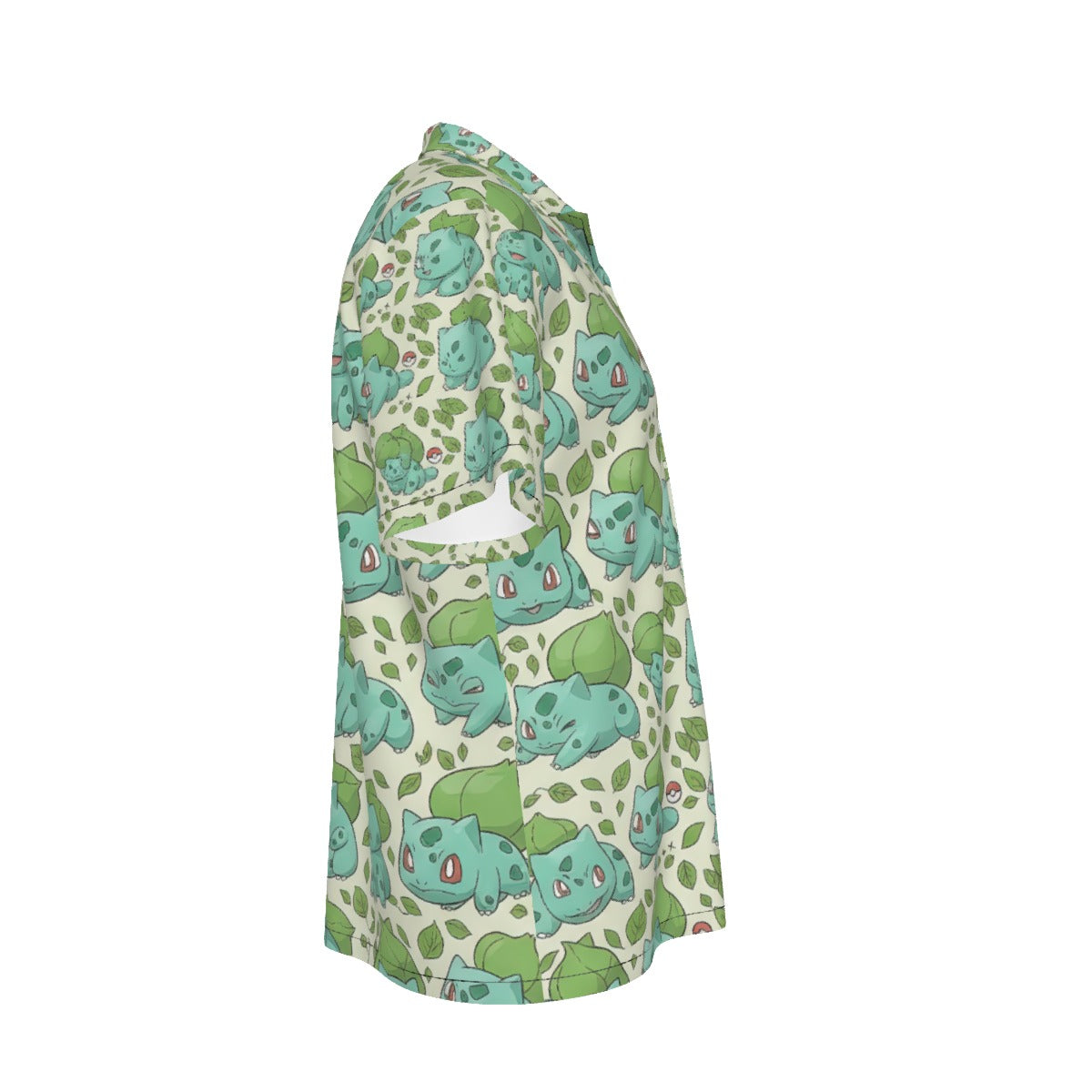 Cute Bulbasaur Bloom – All-Over Print Men’s Hawaiian Shirt 🌱💚