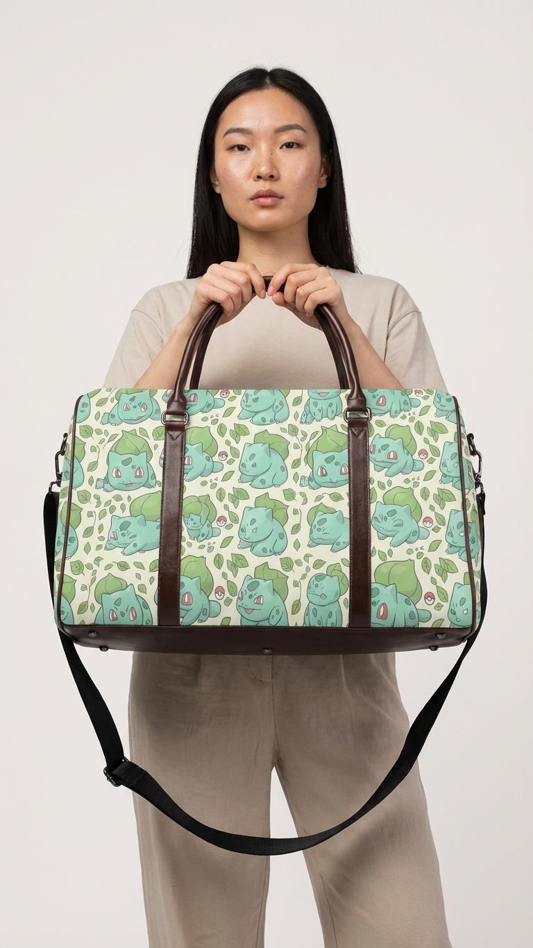 Cute Bulbasaur-Inspired Duffel