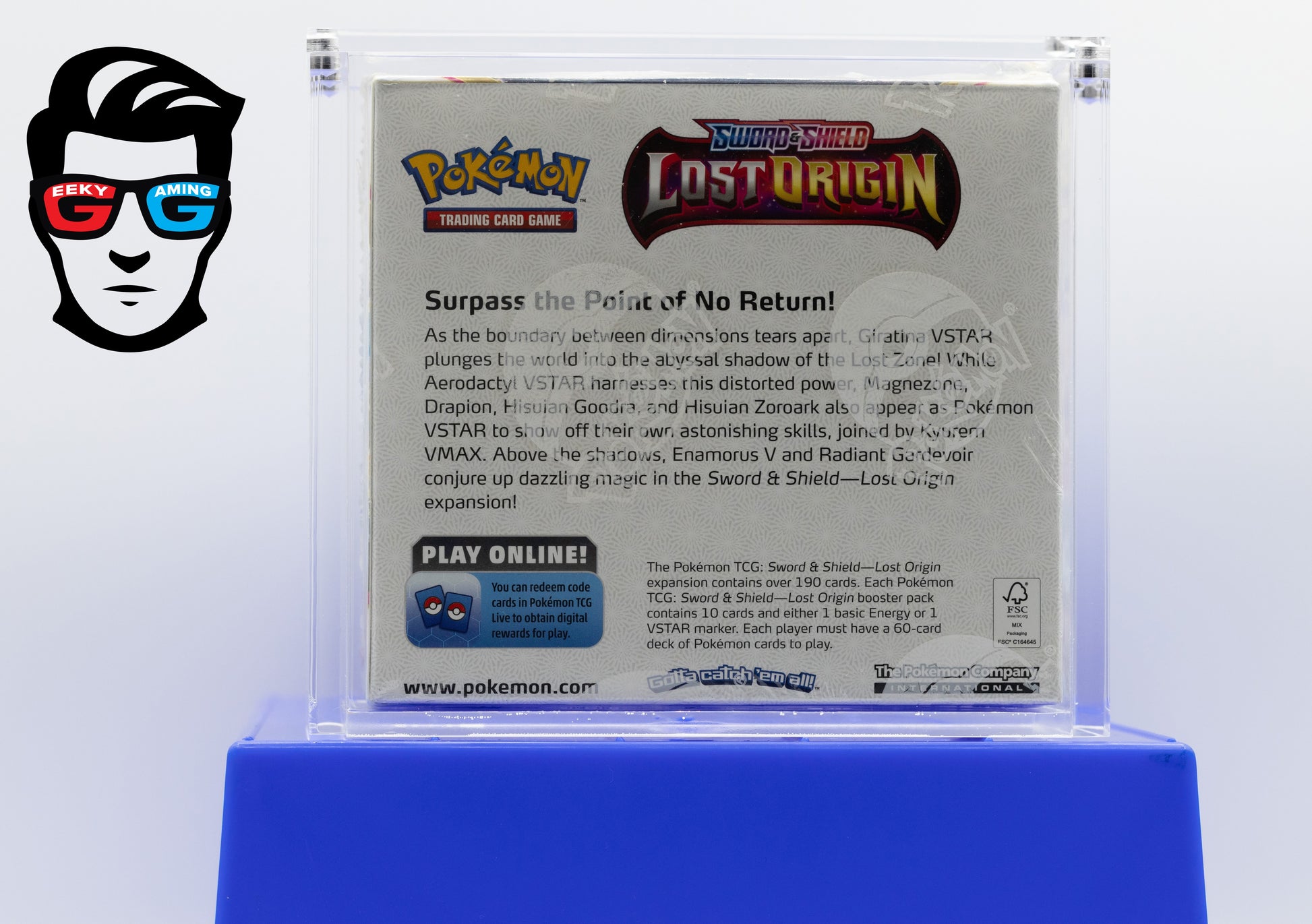 Lost Origin Booster Box Sword and Shield Factory Sealed with High Quality Magnetic Acrylic Case