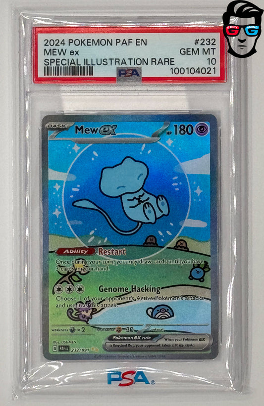PSA 10 Mew EX #232/091 Paldean Fates Full Art Secret Rare