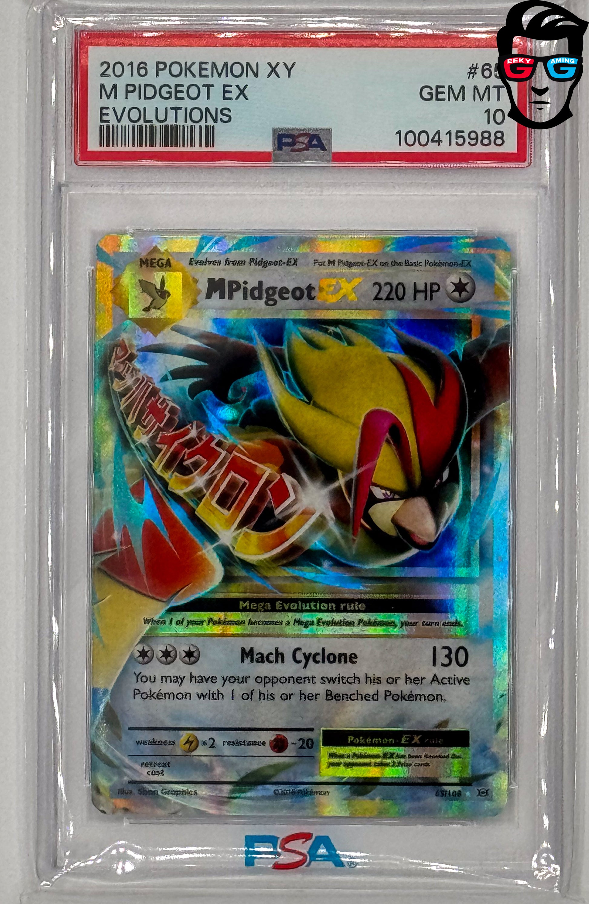 PSA 10 M Pidgeot EX #65 2016 Pokemon Evolutions