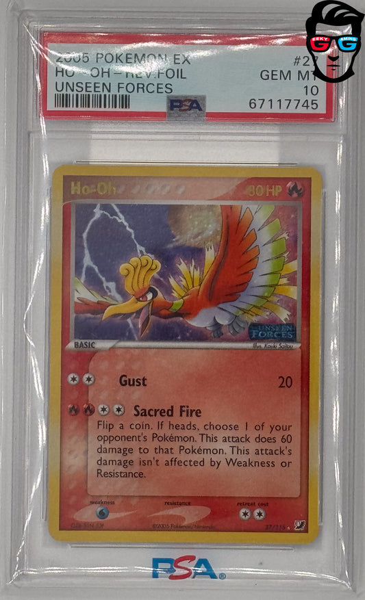 PSA 10 Ho-Oh #27/115 Unseen Forces Reverse Holo