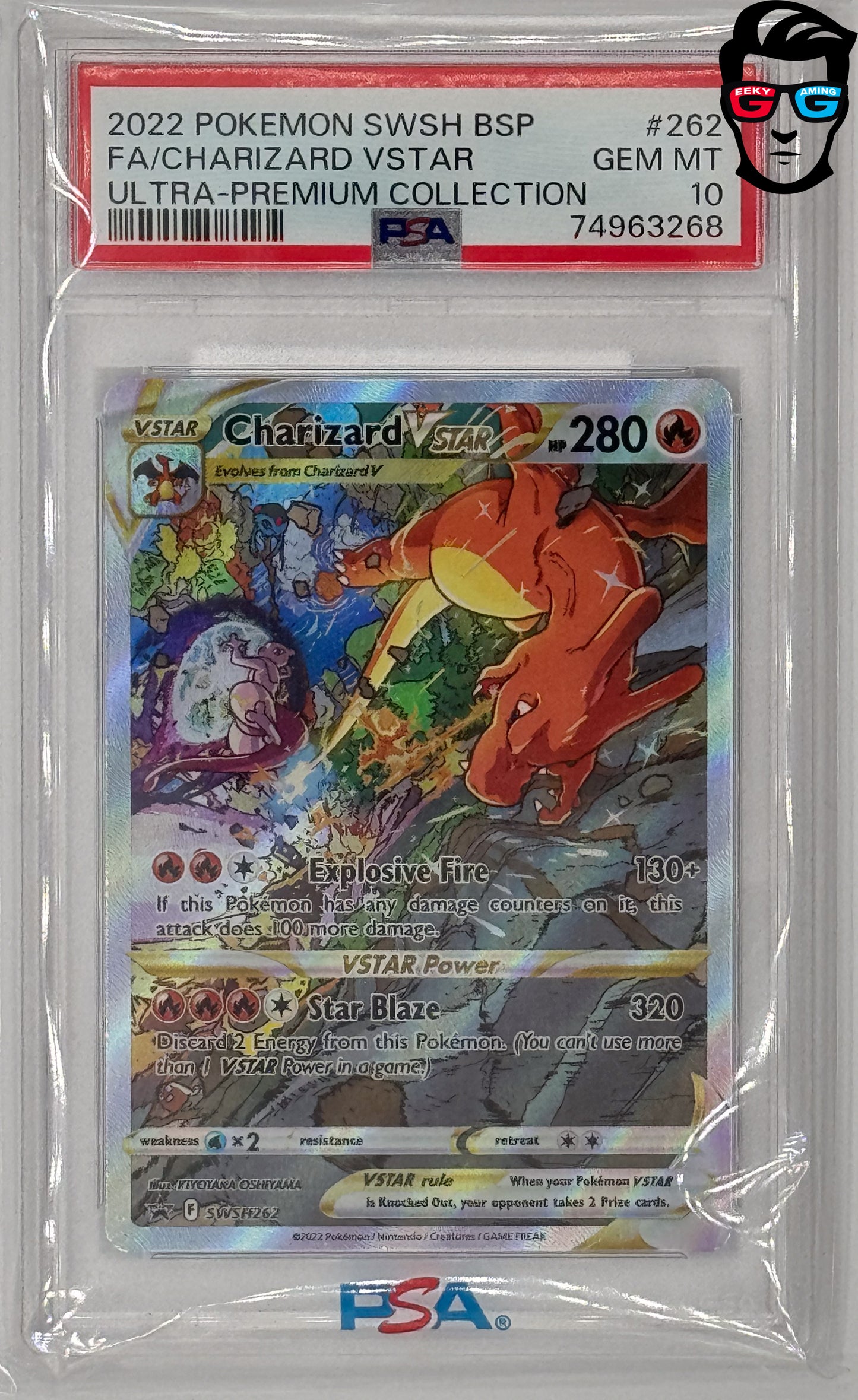 PSA 10 Charizard Vstar #SWSH262 Full Art UPC Black Star Promo