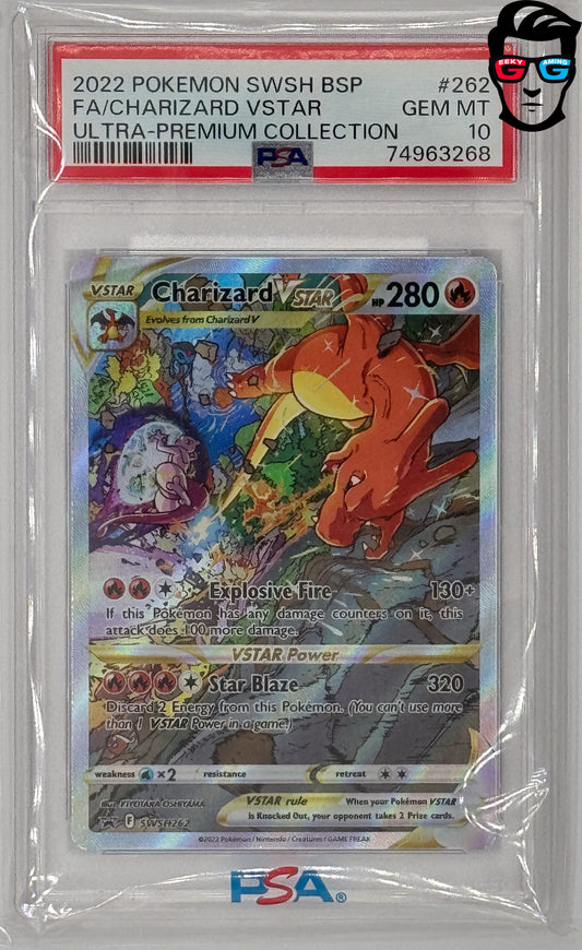PSA 10 Charizard Vstar #SWSH262 Full Art UPC Black Star Promo