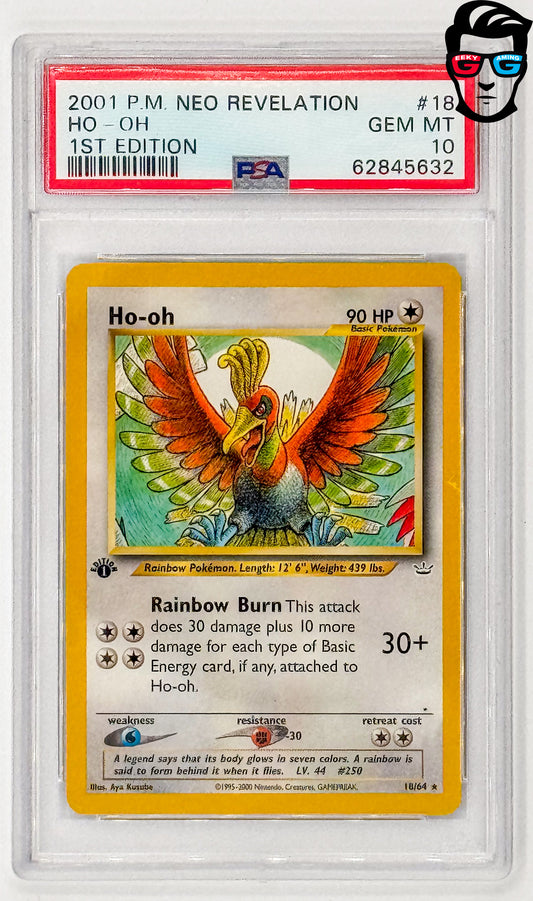 PSA 10 Ho-Oh #18/64 1st Edition Neo Revelation 2001