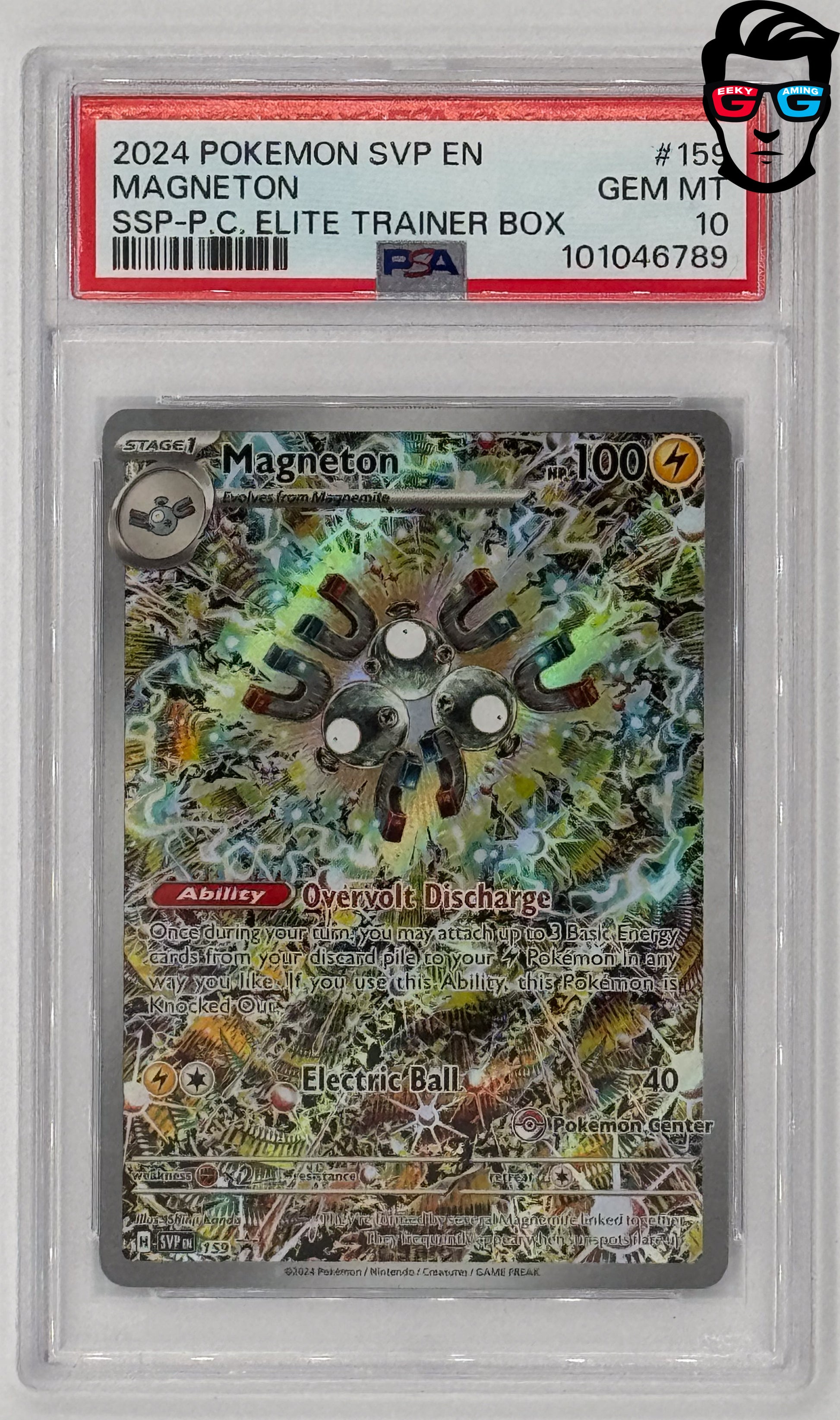 PSA 10 Magneton SVP EN #159 2024 Pokémon Surging Sparks Pokémon Center Promo