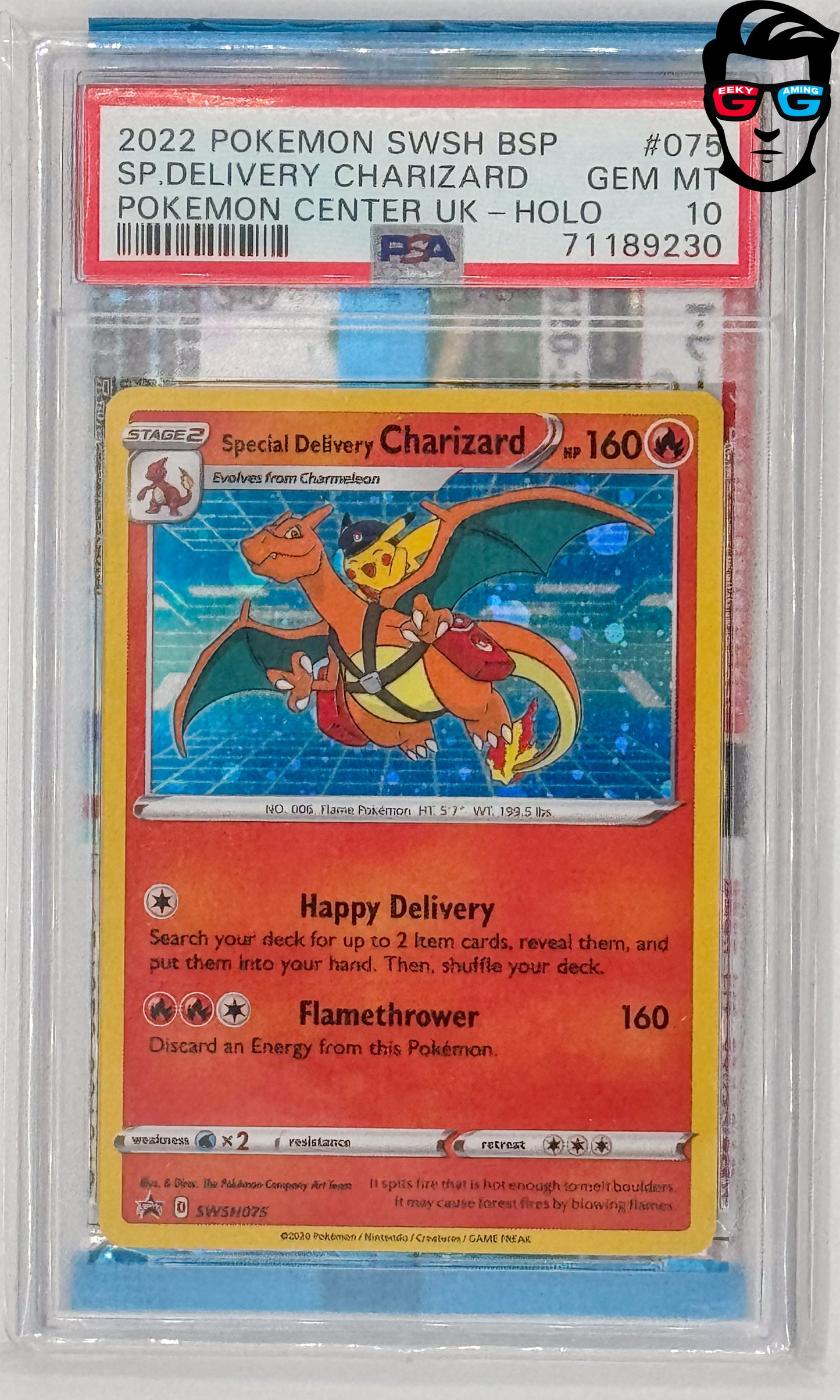 PSA 10 Special Delivery Charizard #SWSH075 Black Star Promo
