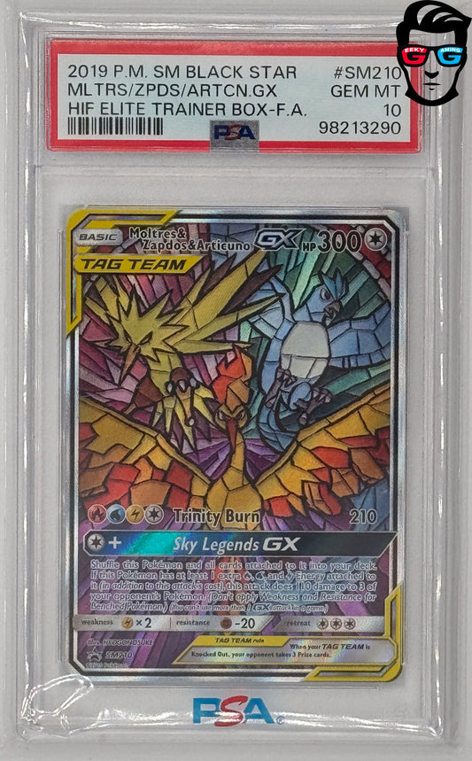 PSA 10 Moltres Articuno Zapdos #SM210 Black Star Promo
