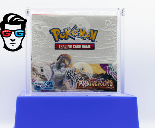 Paldea Evolved Scarlet & Violet Factory Sealed Booster Box with High Quality Magnetic Acrylic Case