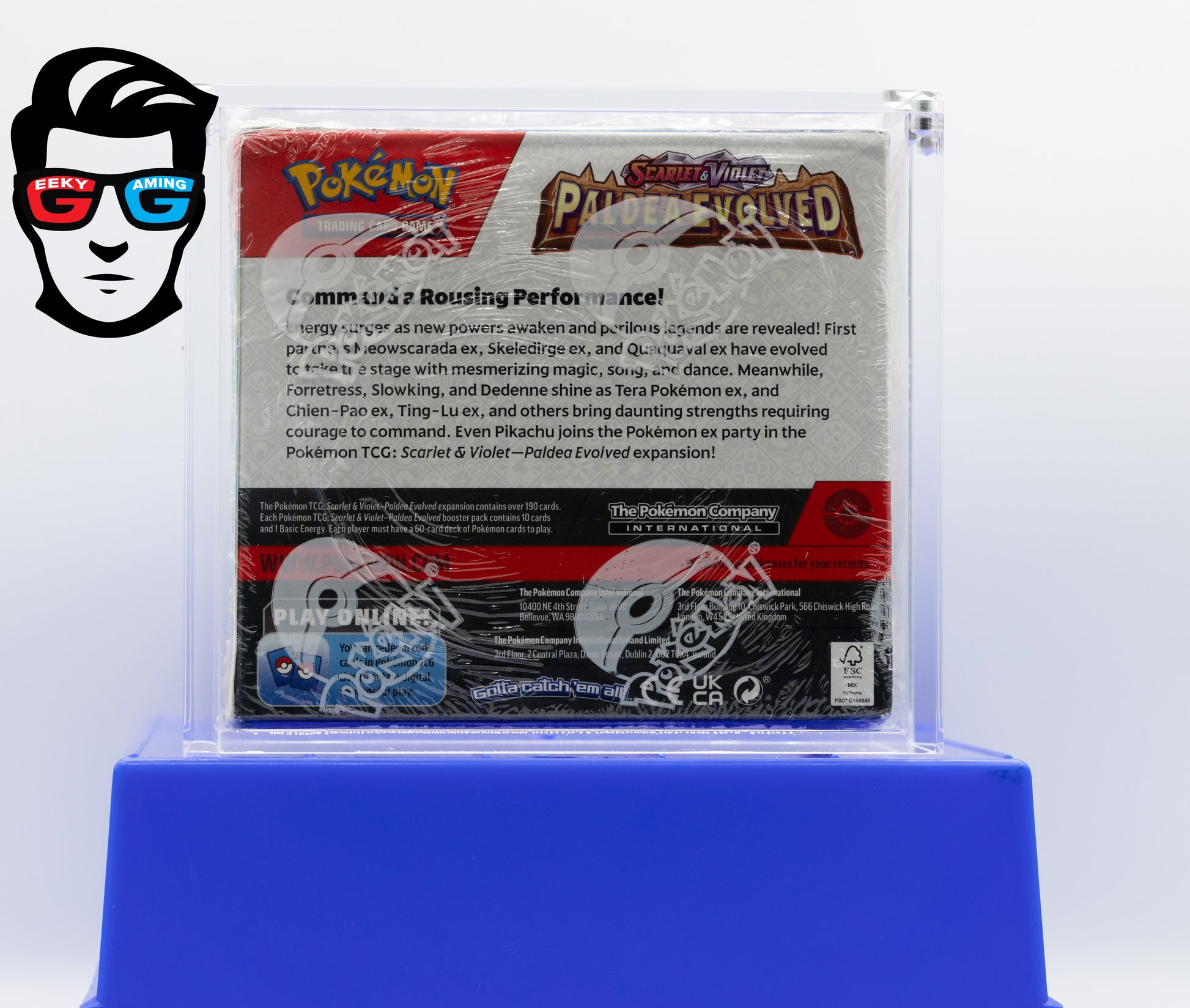 Paldea Evolved Scarlet & Violet Factory Sealed Booster Box with High Quality Magnetic Acrylic Case