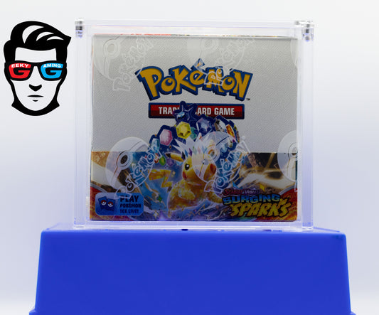Surging Sparks Booster Box Scarlet & Violet with High Quality Magnetic Acrylic Case