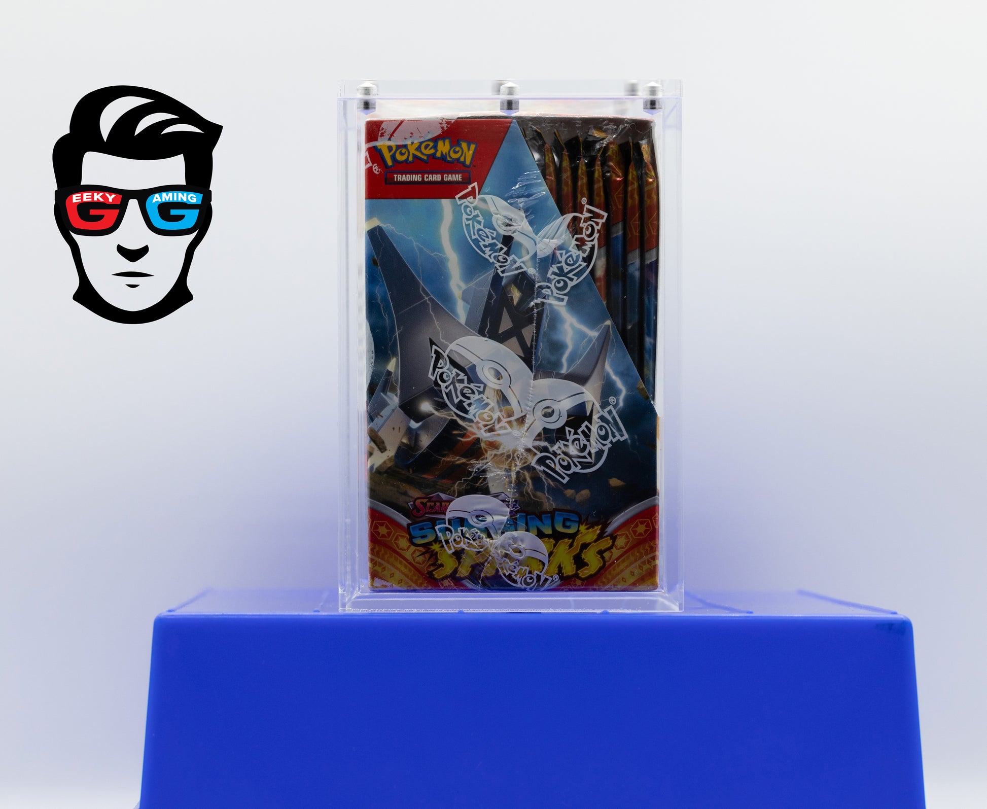 Surging Sparks Booster Box Scarlet & Violet with High Quality Magnetic Acrylic Case