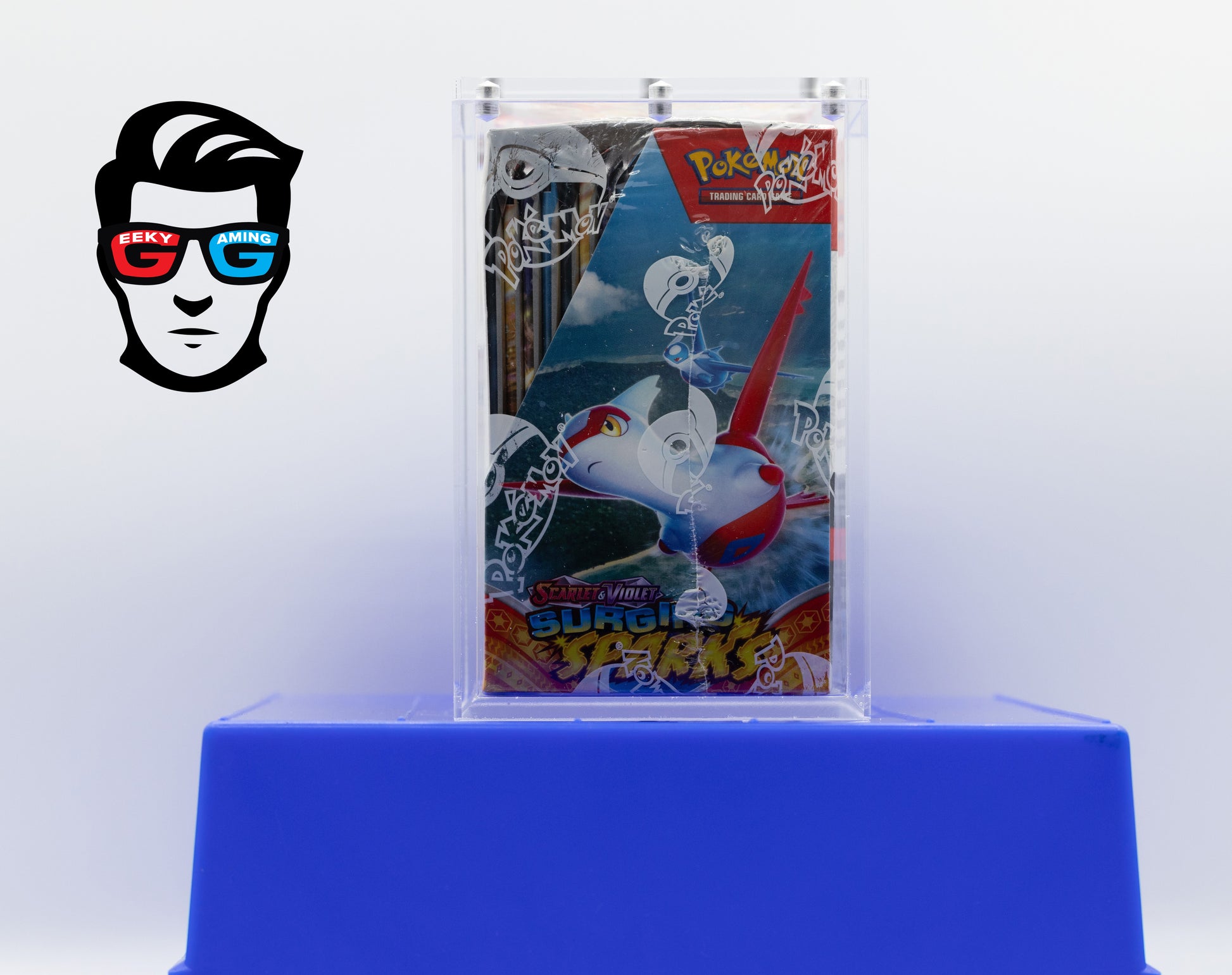Surging Sparks Booster Box Scarlet & Violet with High Quality Magnetic Acrylic Case