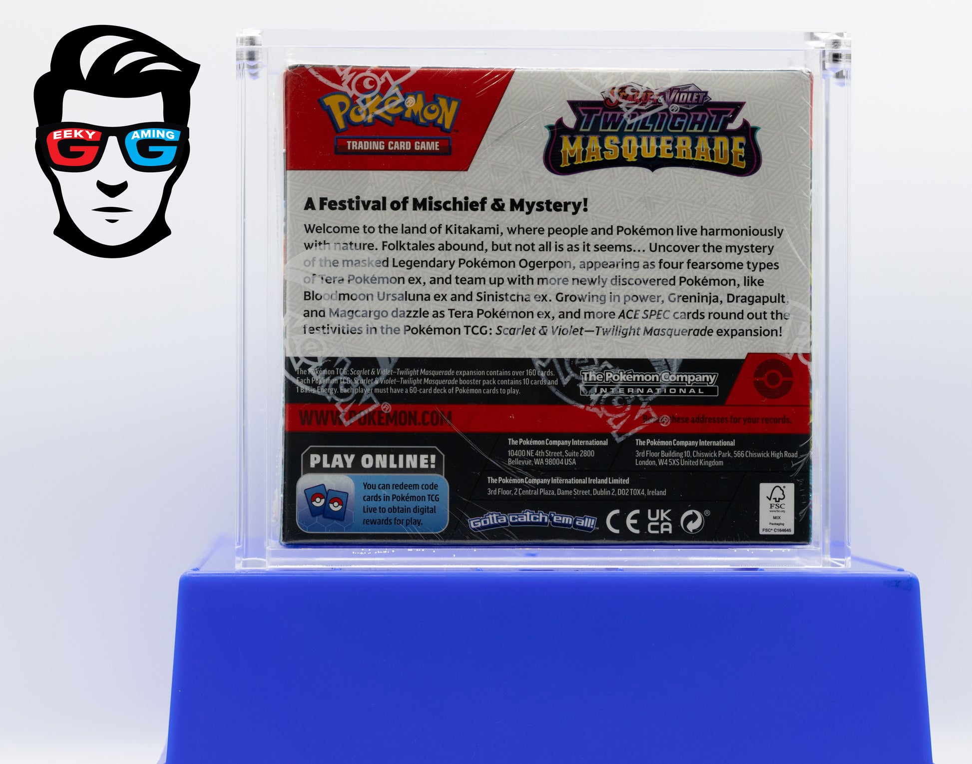 Twilight Masquerade Booster Box Scarlet and Violet with High Quality Magnetic Acrylic Case