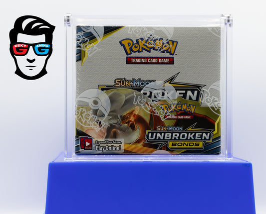 Unbroken Bonds Booster Box Sun & Moon Factory Sealed with Acrylic Case