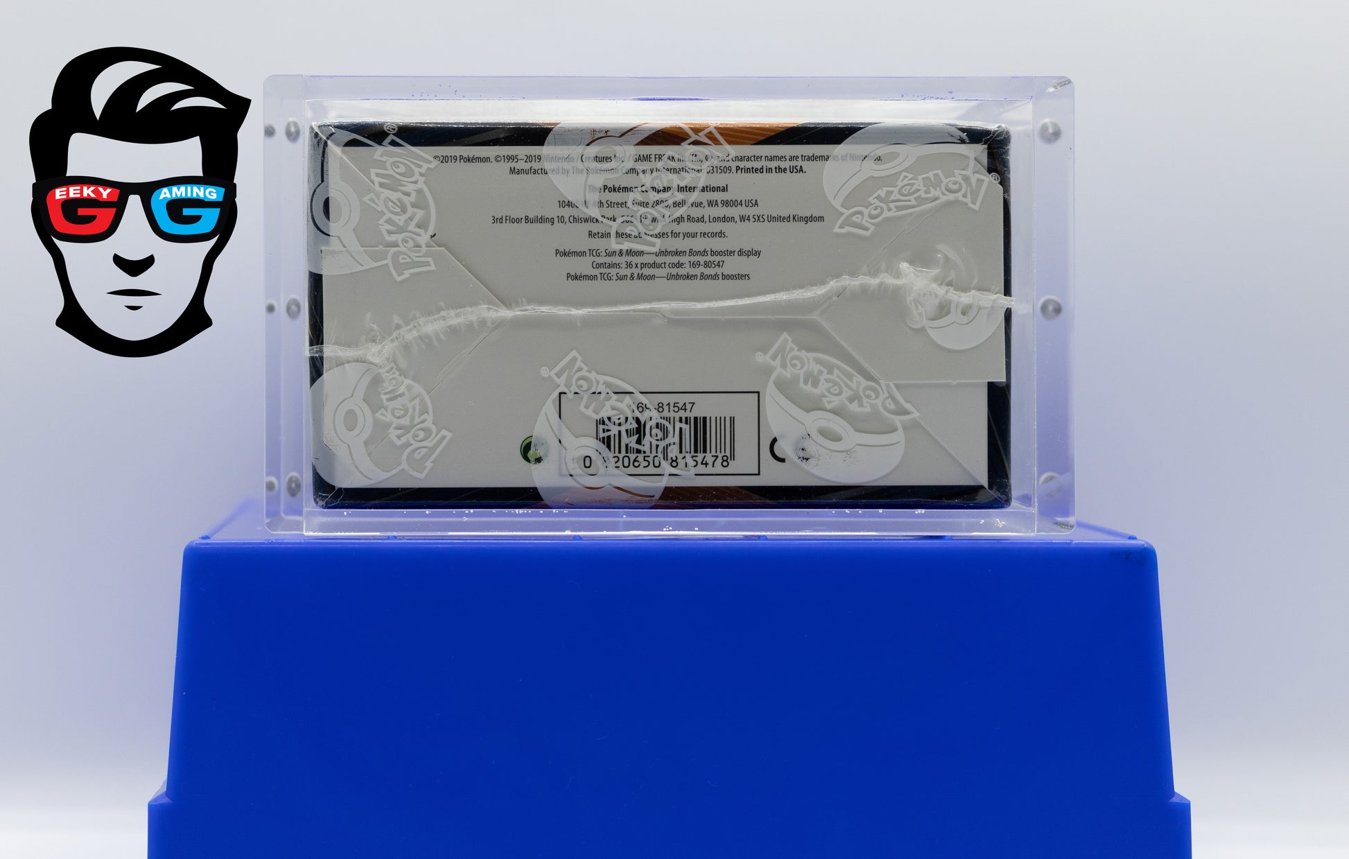 Unbroken Bonds Booster Box Sun & Moon Factory Sealed with Acrylic Case