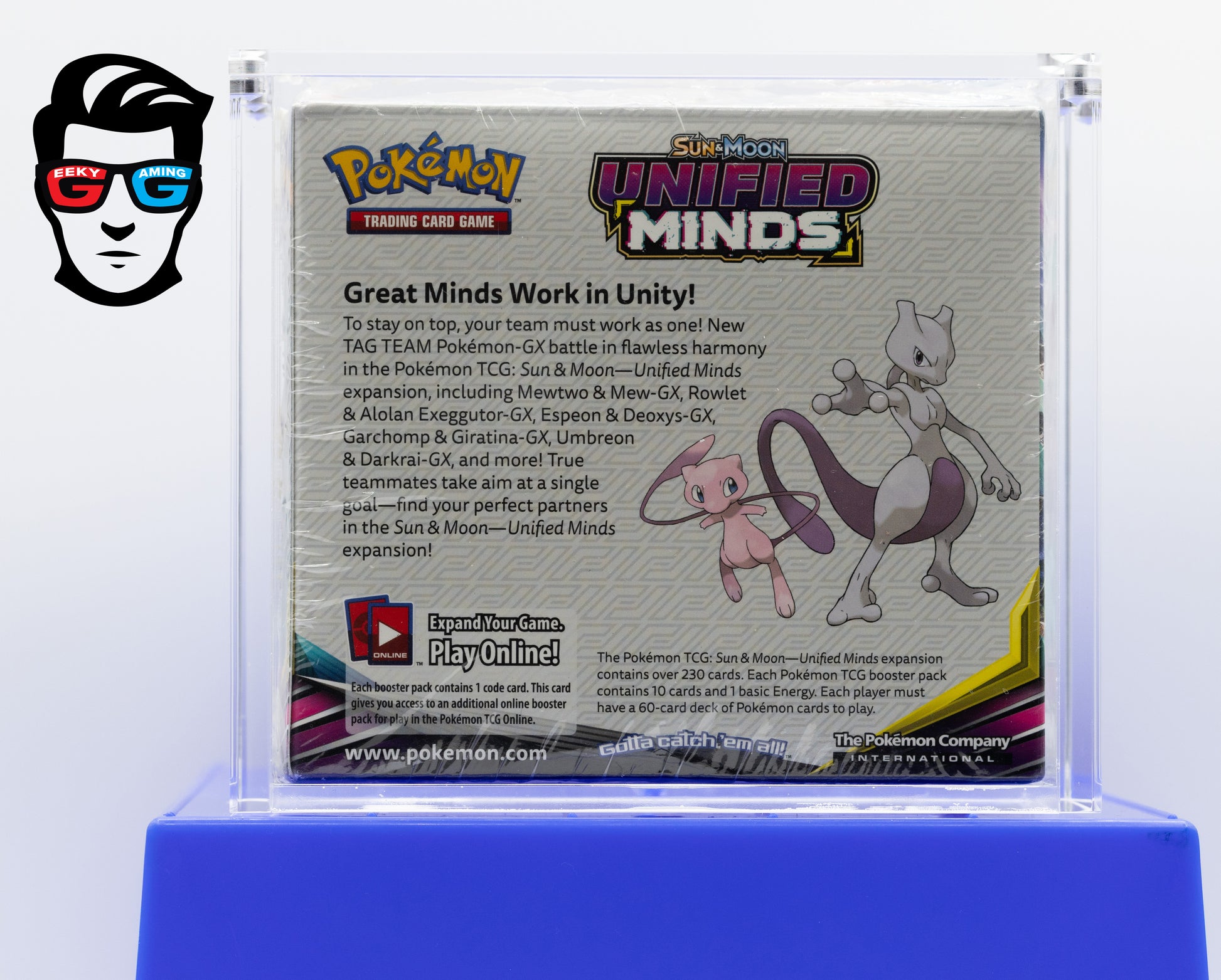 Unified Minds Sun & Moon Booster Box Factory Sealed with Acrylic Case