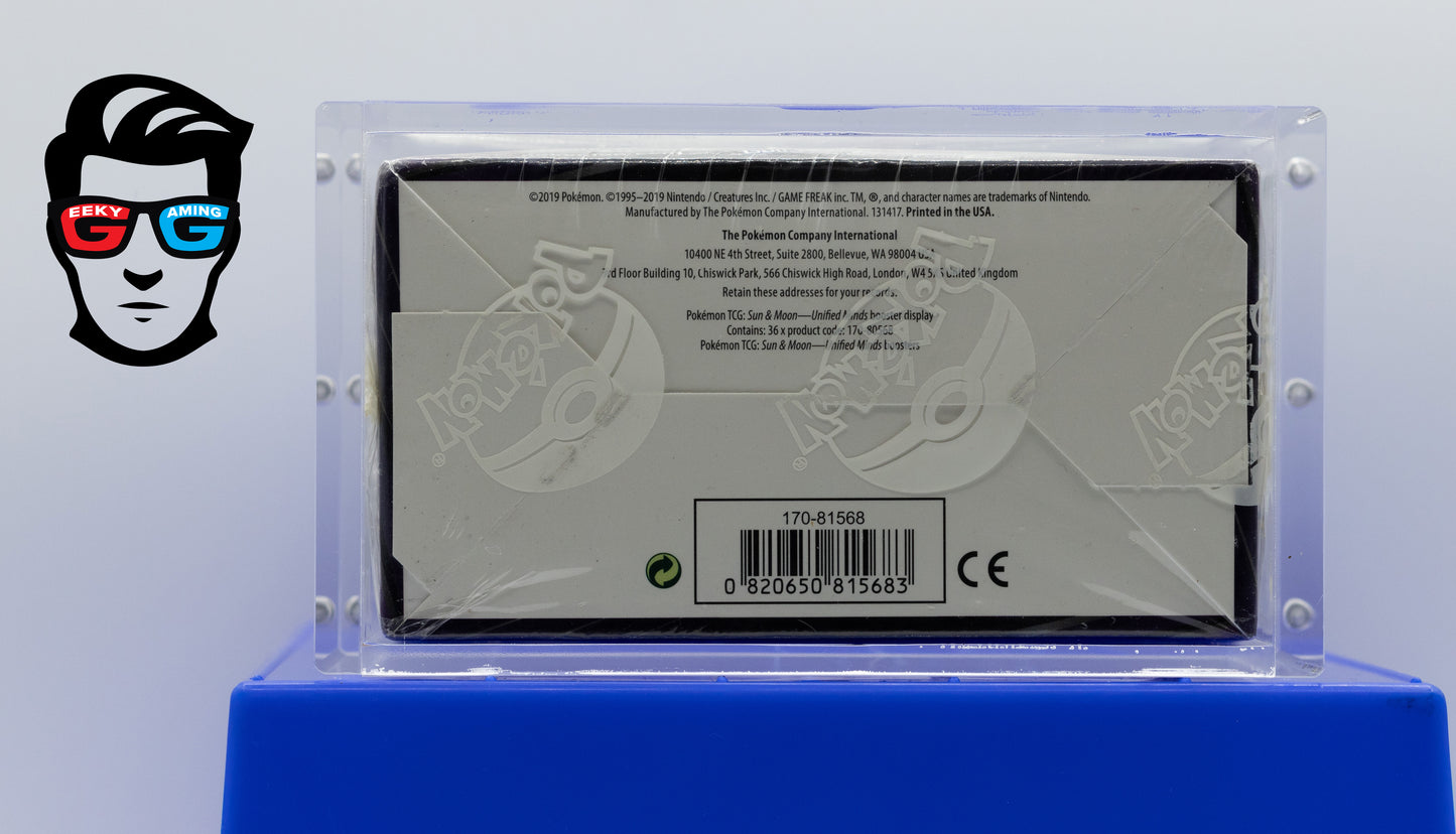 Unified Minds Sun & Moon Booster Box Factory Sealed with Acrylic Case