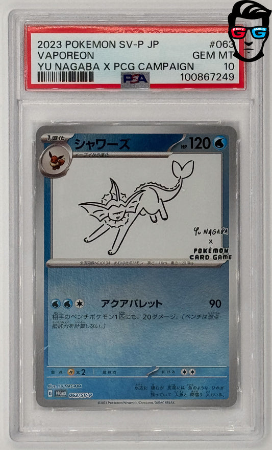 PSA 10 Vaporeon Yu Nagaba Promo #063/SV-P