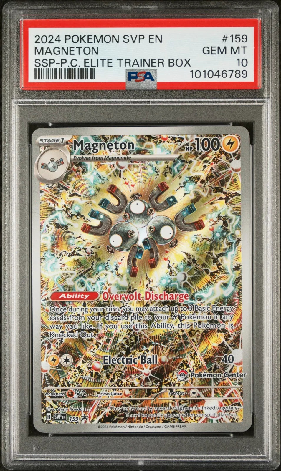 PSA 10 Magneton SVP EN #159 2024 Pokémon Surging Sparks Pokémon Center Promo