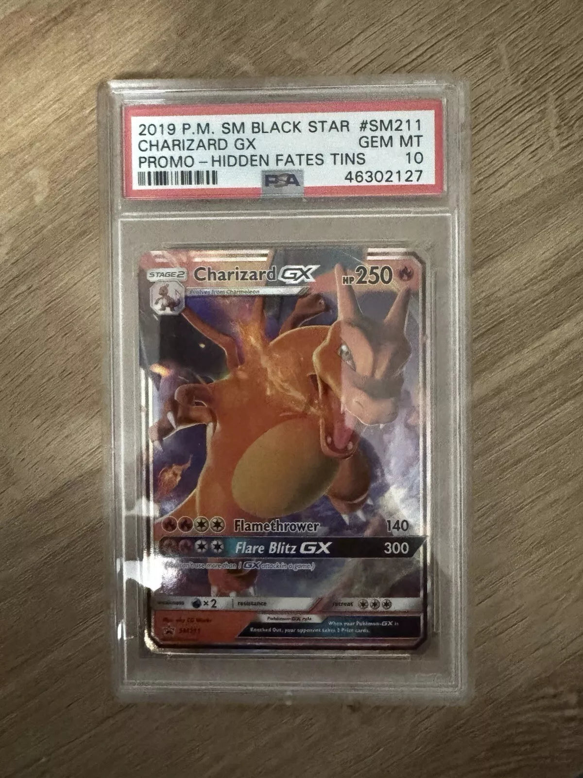 PSA 10 Charizard Gx Hidden Fates Tins Promo