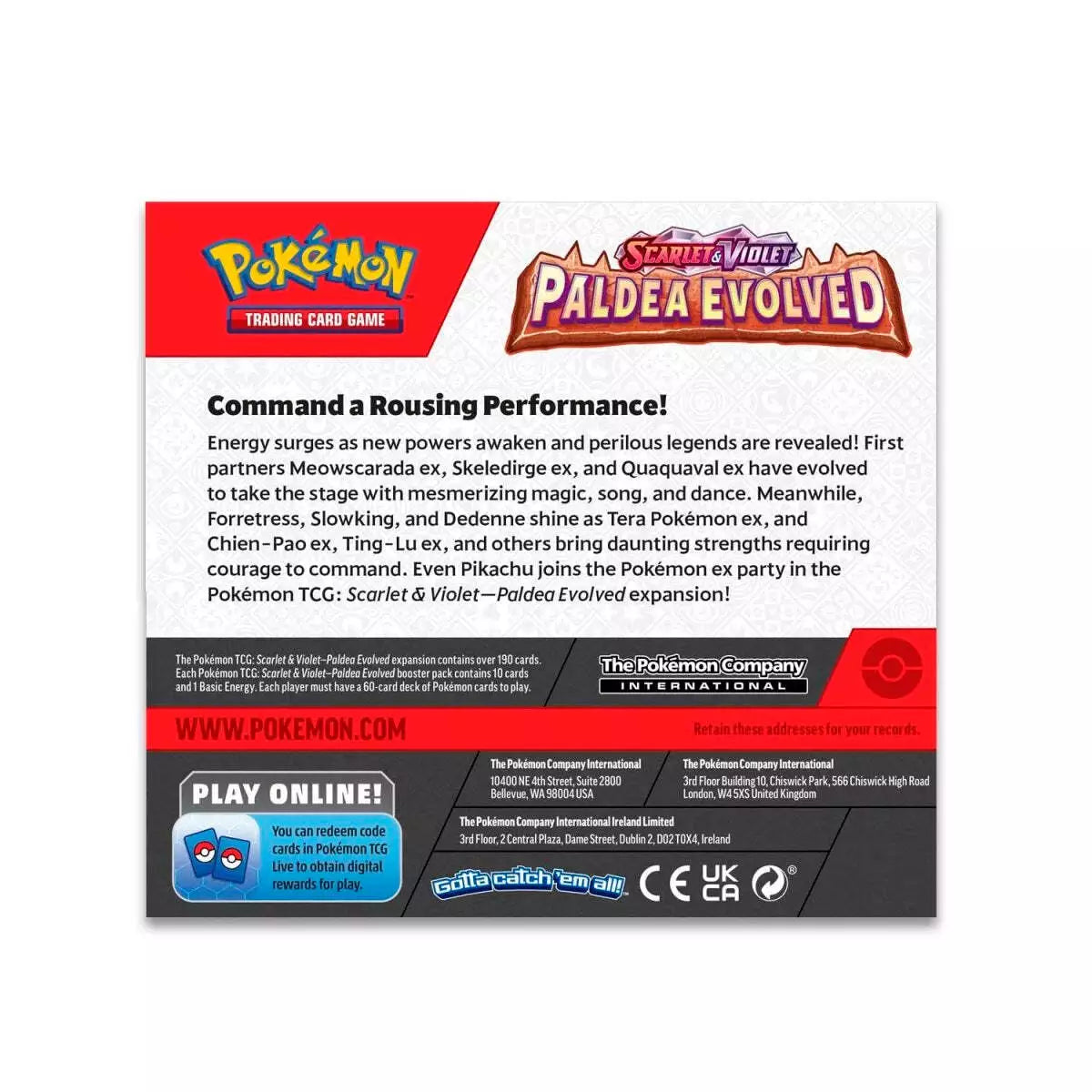 Paldea Evolved Scarlet & Violet Factory Sealed Booster Box with High Quality Magnetic Acrylic Case