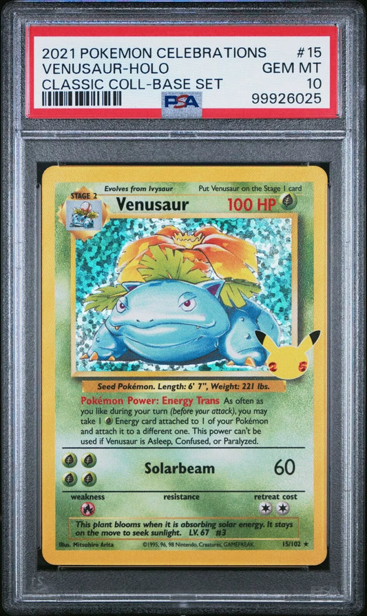 PSA 10 Venusaur #15/102 Celebrations Classic Collection